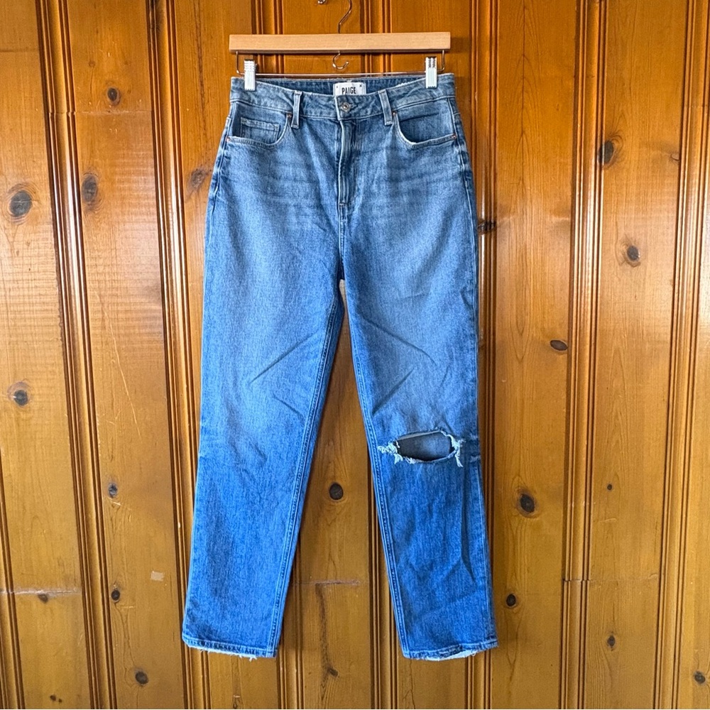 Paige Denim Stella Straight Jean Wash: Rock On Sz 28 Distressed Denim